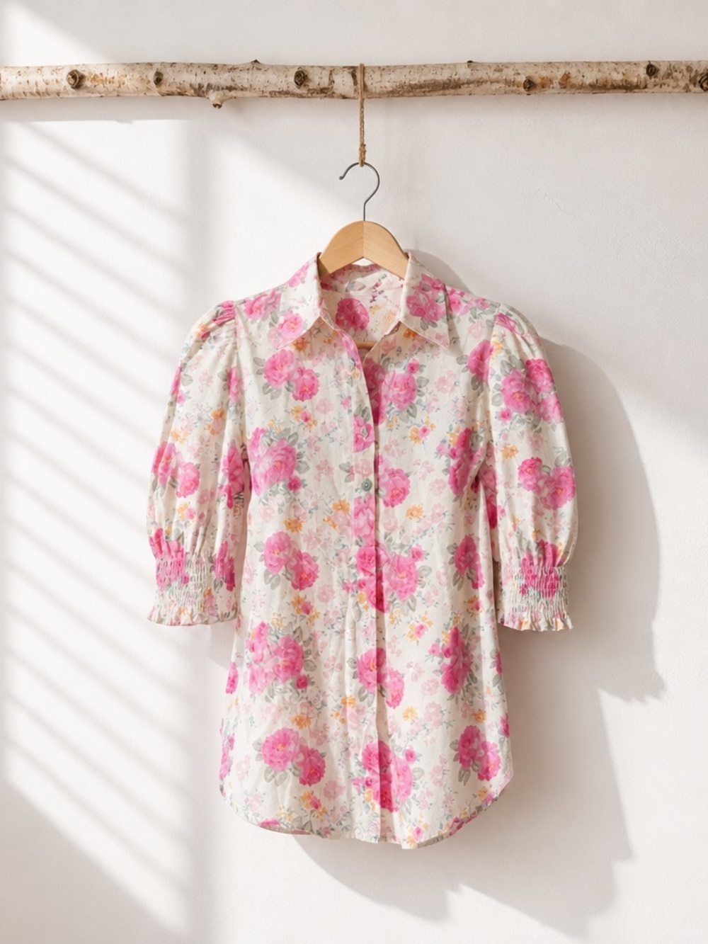 TCEC Floral Blouse in Pink